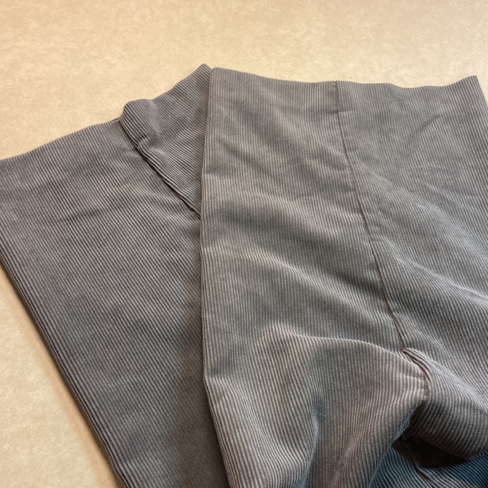 Alfred Dunner Grey Plus Size Corduroy Trouser Pant - Picture 3 of 8